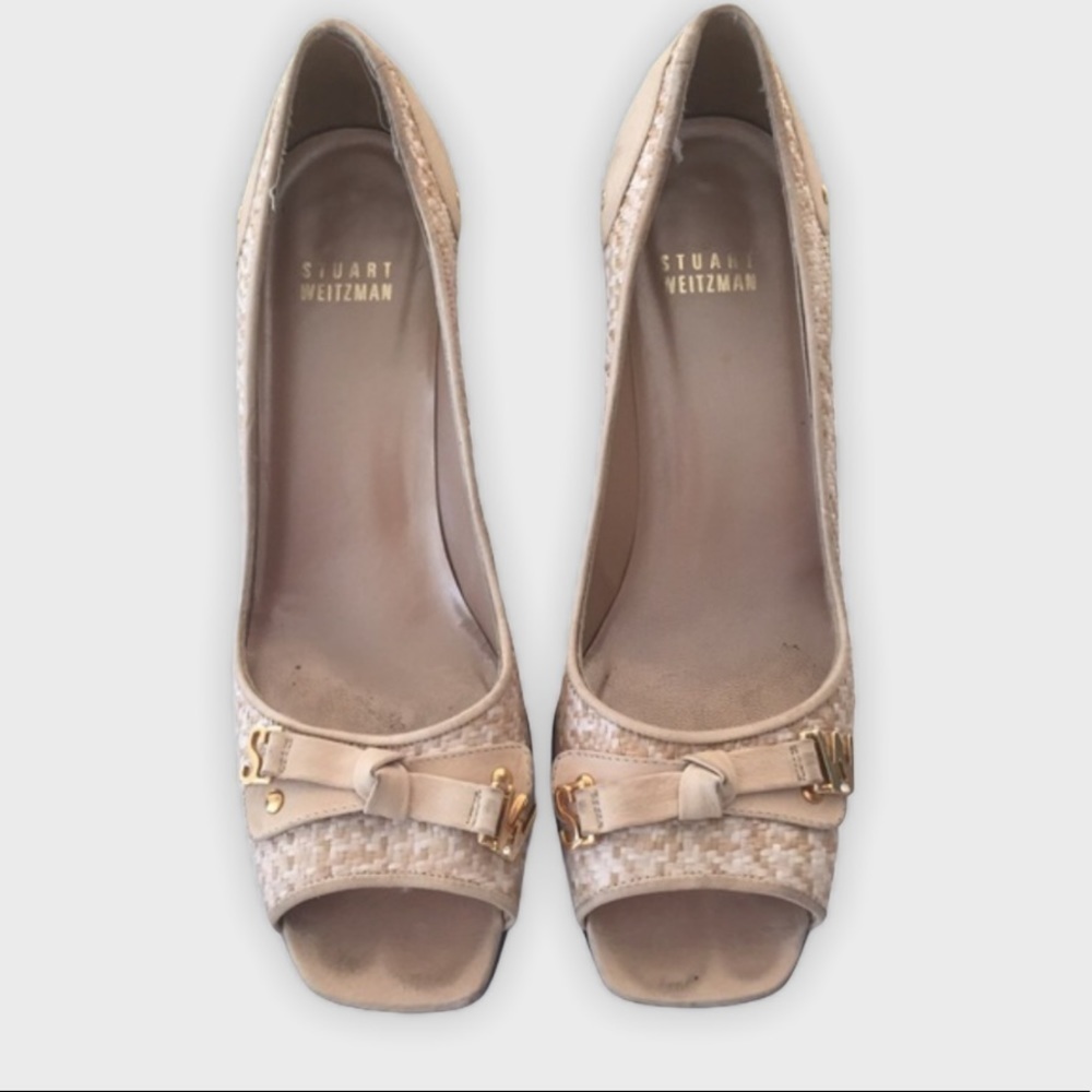 STUART weitzman straw heels